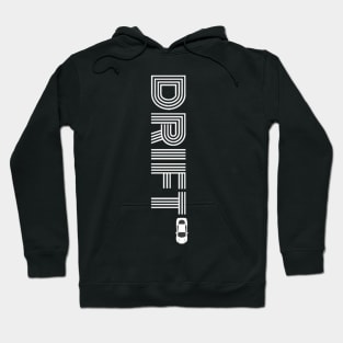 Drift Print White Vertical Hoodie